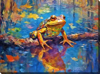 Картина маслом Лягушка №15