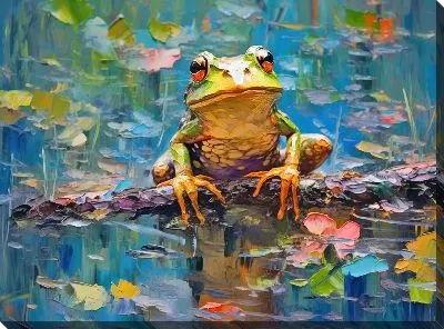 Картина маслом Лягушка №16