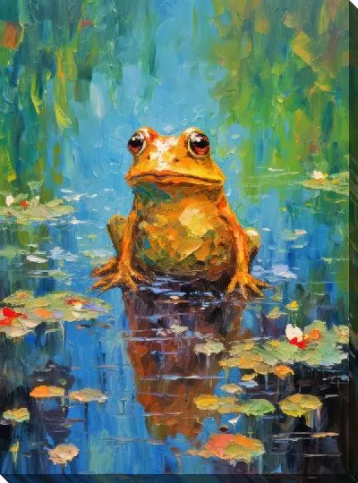 Картина маслом Лягушка №17