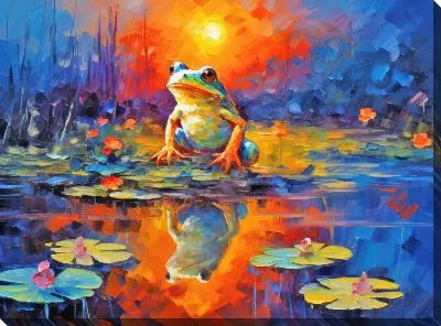 Картина маслом Лягушка №18