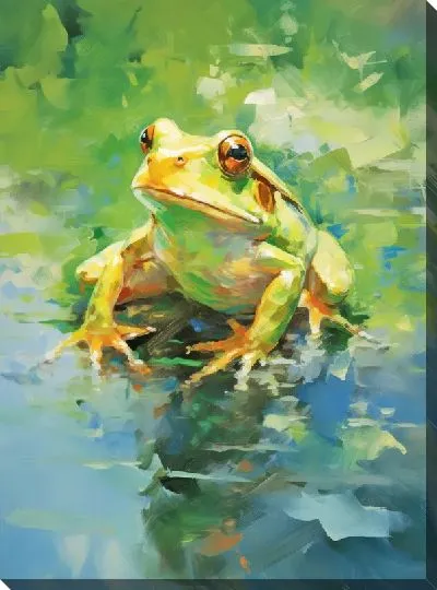 Картина маслом Лягушка №19