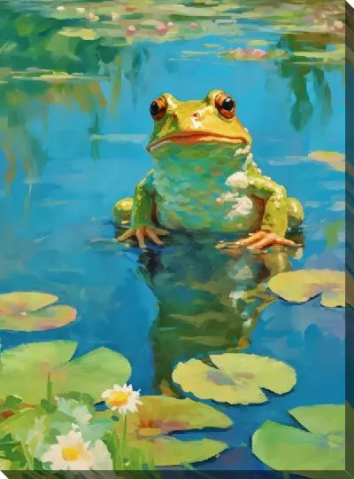 Картина маслом Лягушка №21