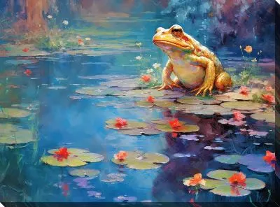 Картина маслом Лягушка №22