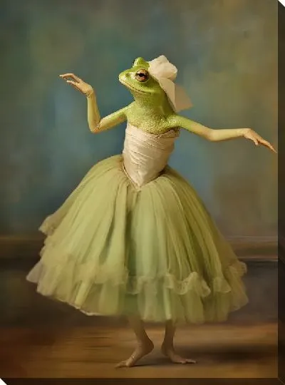 Картина маслом Лягушка-балерина