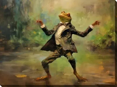 Картина маслом Танец лягушонка