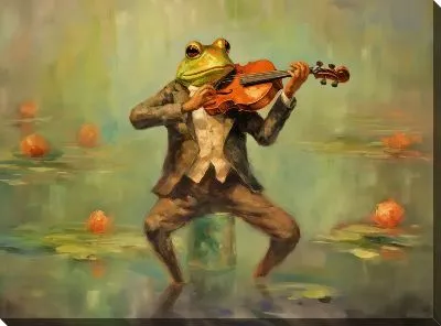 Лягушка играет на скрипке