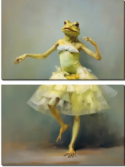 Модульная картина Лягушачий балет