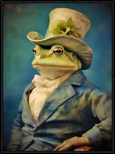 Картина Лягушка в шляпе
