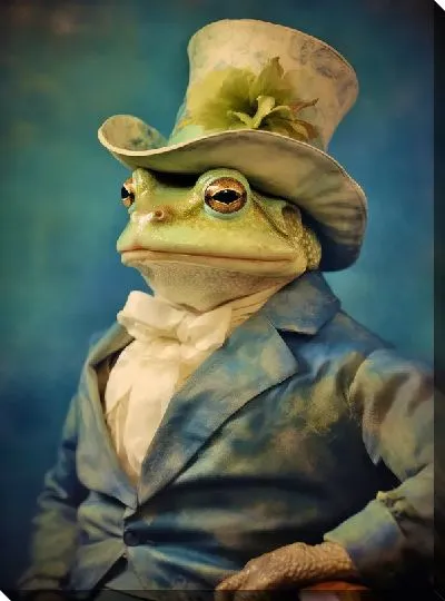 Постер Лягушка в шляпе