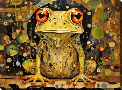 Картина маслом Лягушка №31