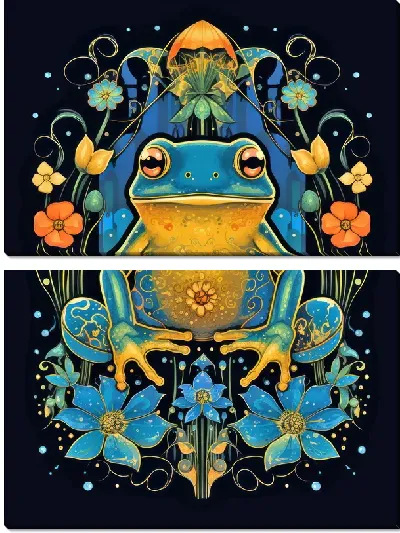 Модульная картина Лягушка №32