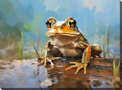 Картина маслом Лягушка №36