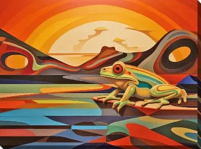 Картина маслом Лягушка №40
