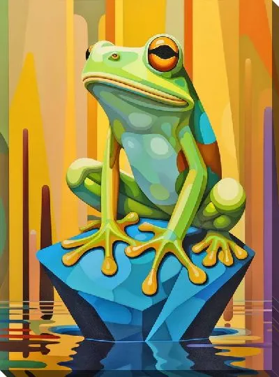 Картина маслом Лягушка №41