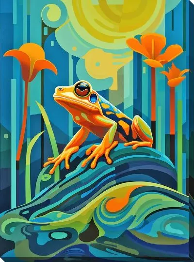 Картина маслом Лягушка №42