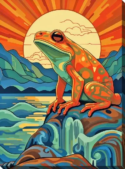 Картина маслом Лягушка №43