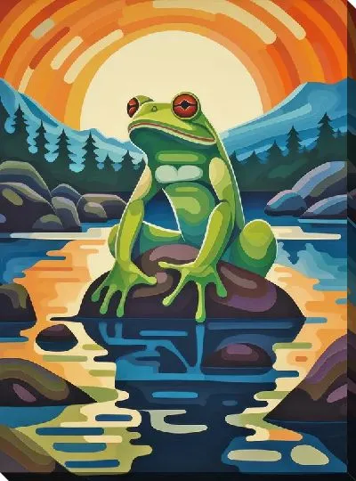 Картина маслом Лягушка №44