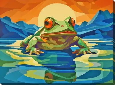 Картина маслом Лягушка №45