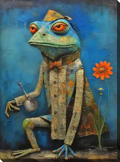 Картина маслом Лягушка №47