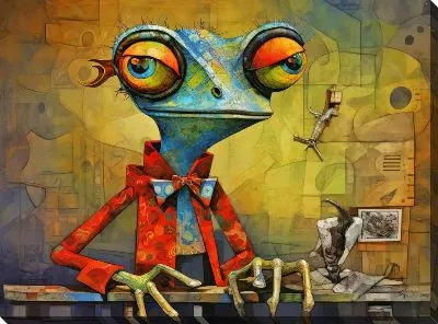 Картина маслом Лягушка №48
