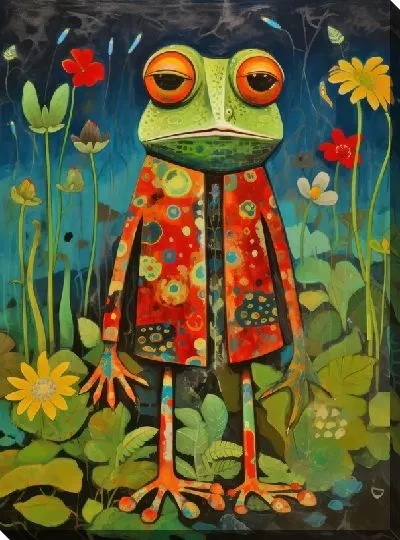 Картина маслом Лягушка №50