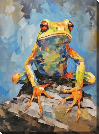 Картина маслом Лягушка №54