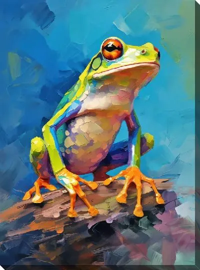 Картина маслом Лягушка №57