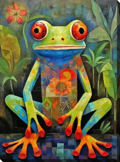 Картина маслом Лягушка №58