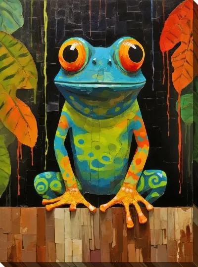 Картина маслом Лягушка №59