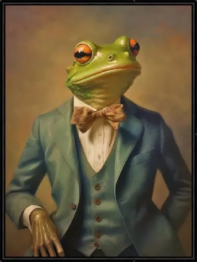 Картина Лягушка в строгом костюме
