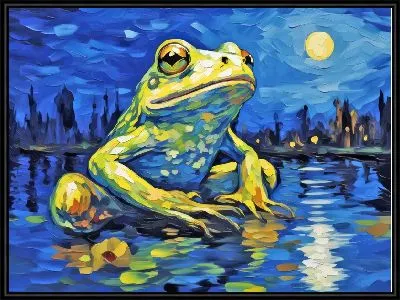 Лягушка в стиле Ван Гога