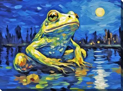 Лягушка в стиле Ван Гога