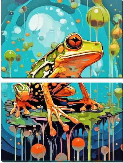 Модульная картина Лягушка №64