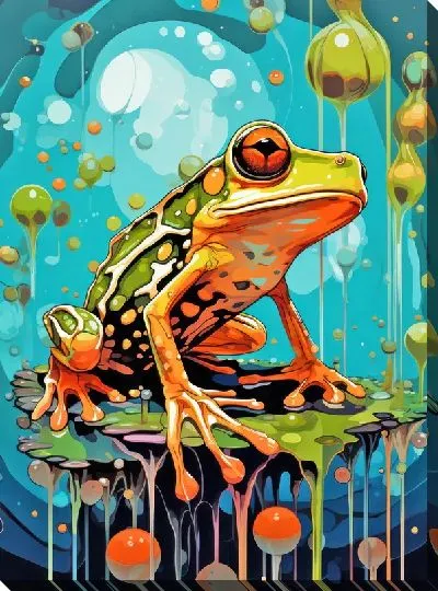 Картина маслом Лягушка №64