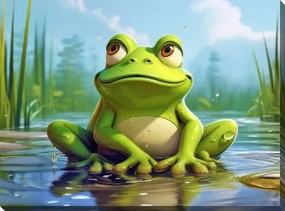 Картина маслом Лягушка №68