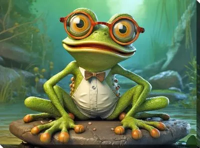 Картина маслом Лягушка №71