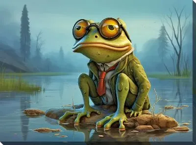 Картина маслом Лягушка №72