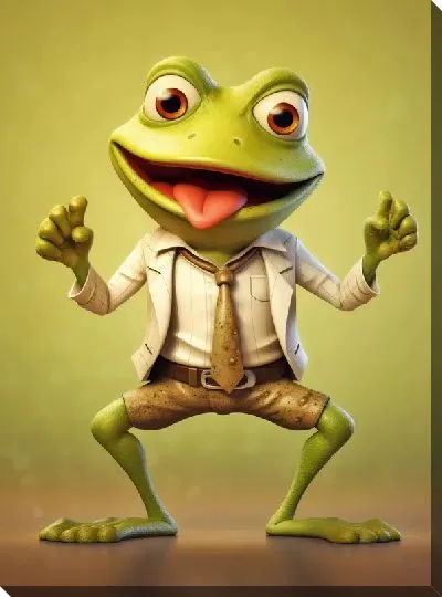 Картина маслом Лягушка №74