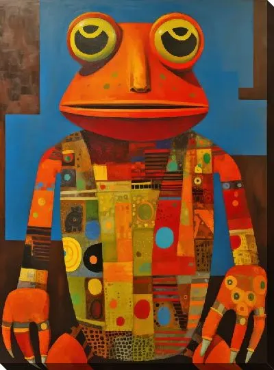 Картина маслом Лягушка №75