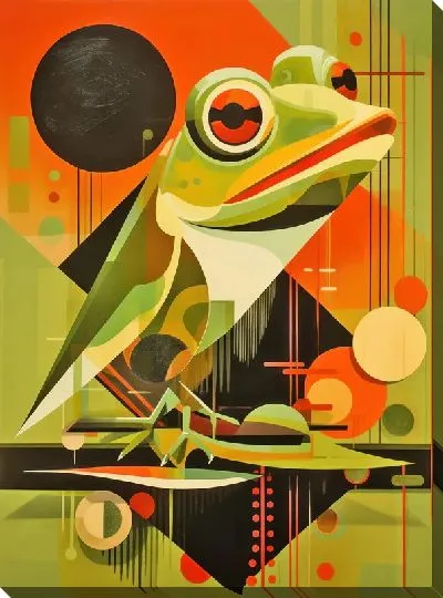 Картина маслом Лягушка №76