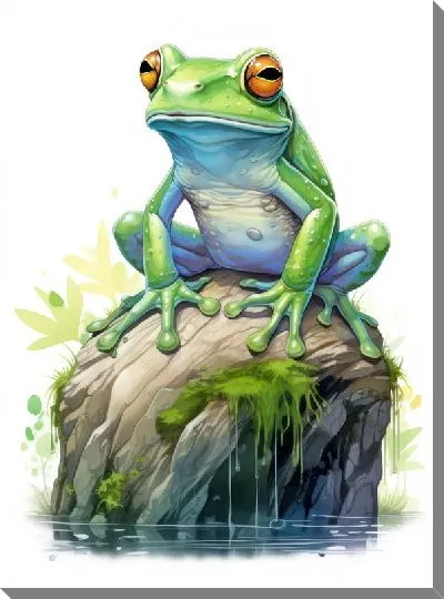 Картина маслом Лягушка №84