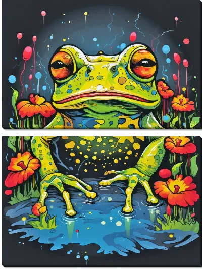 Модульная картина Лягушка №86