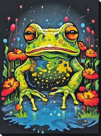 Картина маслом Лягушка №86