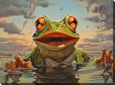 Картина маслом Лягушка №87