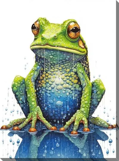 Картина маслом Лягушка №88