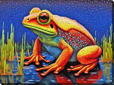 Картина маслом Лягушка №89