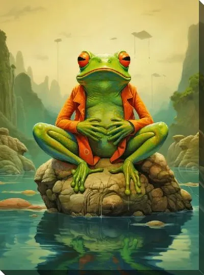 Картина маслом Лягушка №95