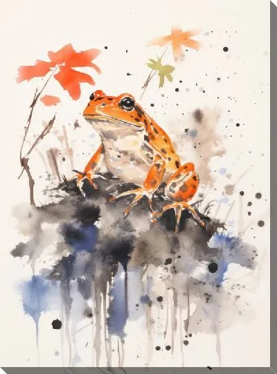 Картина маслом Лягушка №101