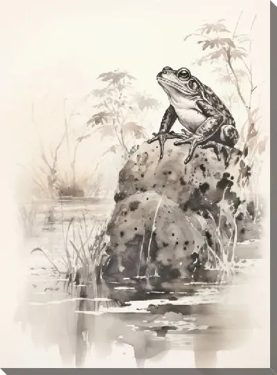 Картина маслом Лягушка №102