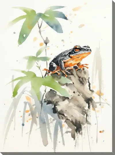 Картина маслом Лягушка №103